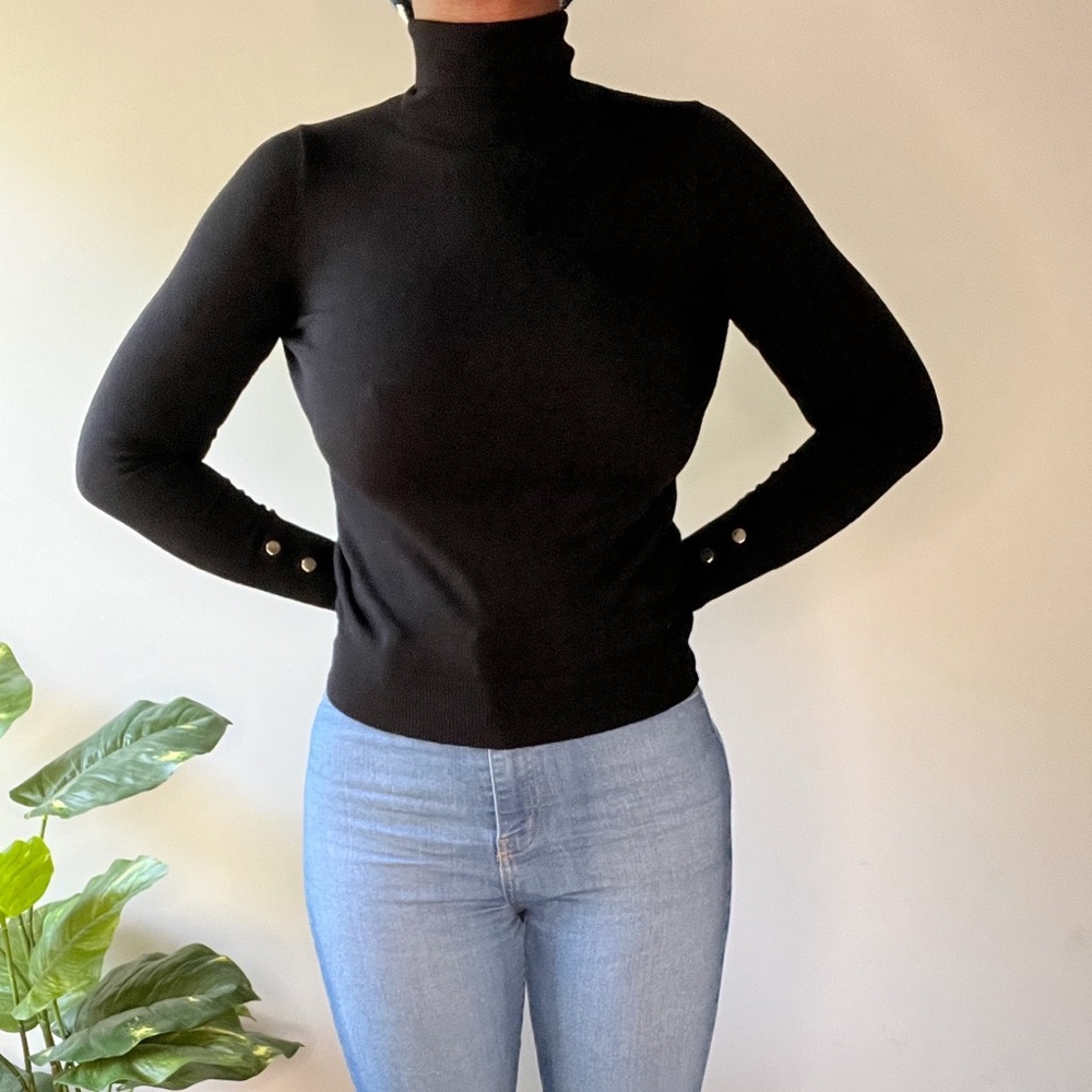 COPY - Women’s Button-Trim Turtleneck Sweater!